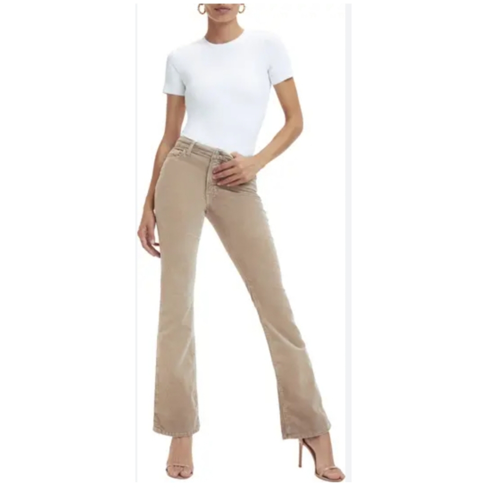 Good American Corduroy High Waist Boot Cut Pants